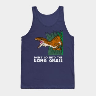 "Don't Go Into the Long Grass" Velociraptor Tank Top